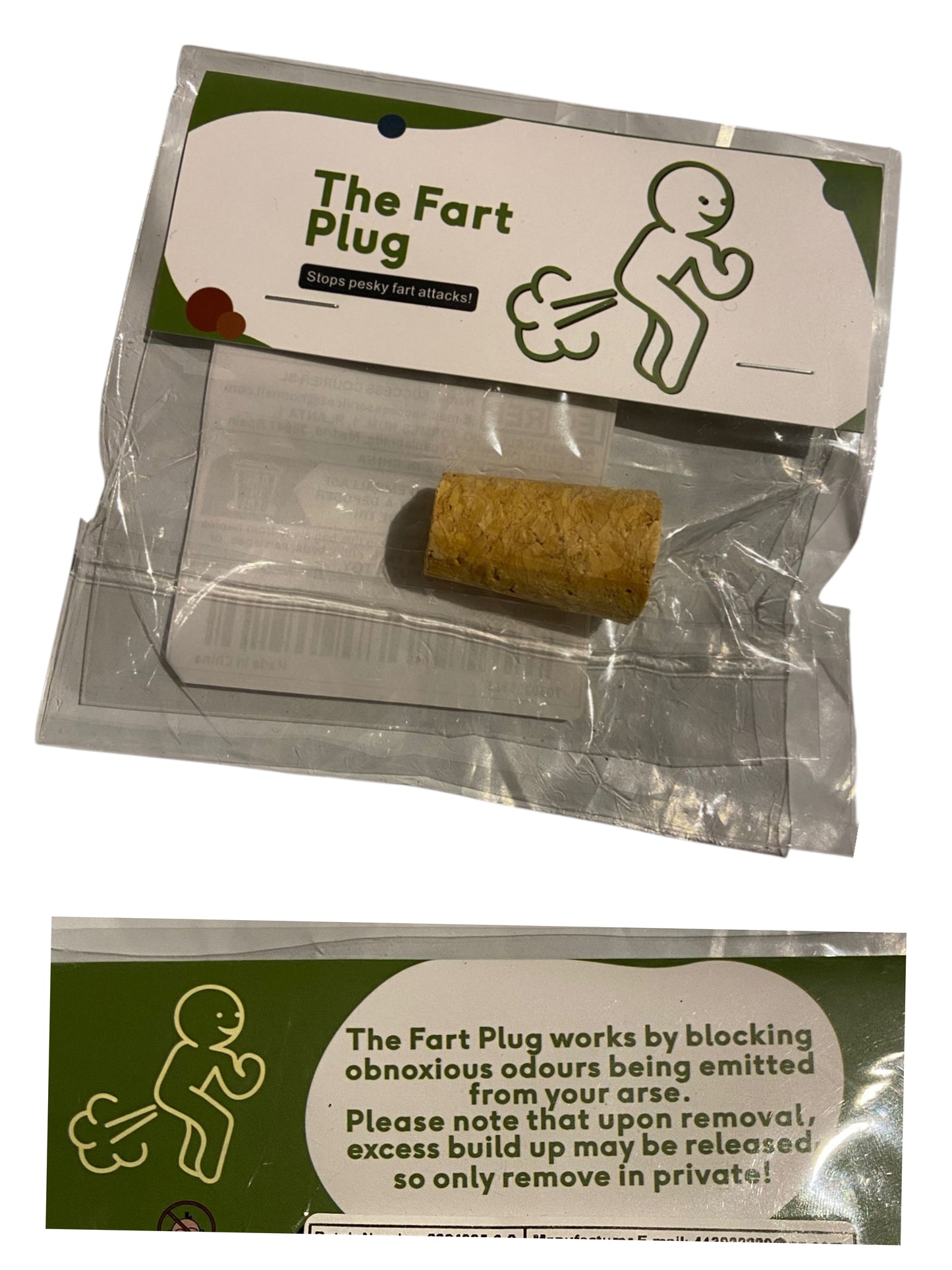 De funny Fart Plug stop fart attacks