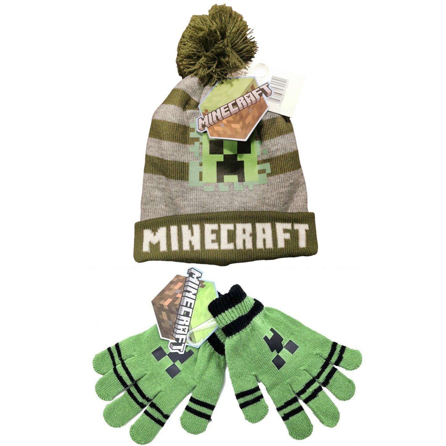 Minecraft muts nu tijdelijk met gratis handschoenen maat All SIZE tip cadeau