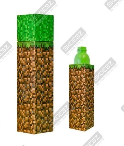 Minecraft drinking bottle brown green toy gift