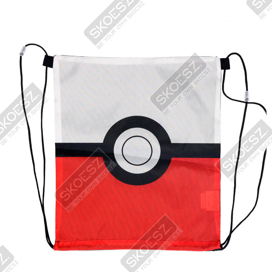 Pokémon ball Gym bag backpack bag with drawstrings red white toy gift