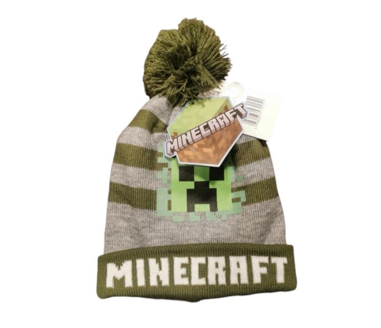 Minecraft muts keuze uit groen/blauw/bruin cadeau