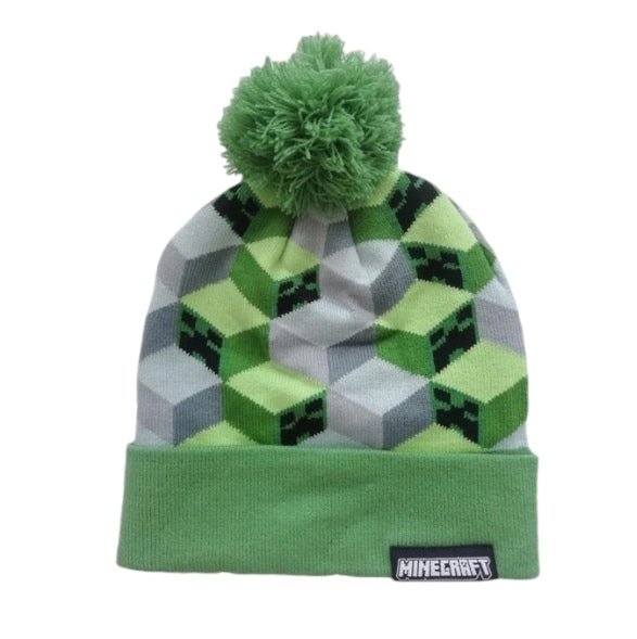 Minecraft muts keuze uit groen/blauw/bruin cadeau